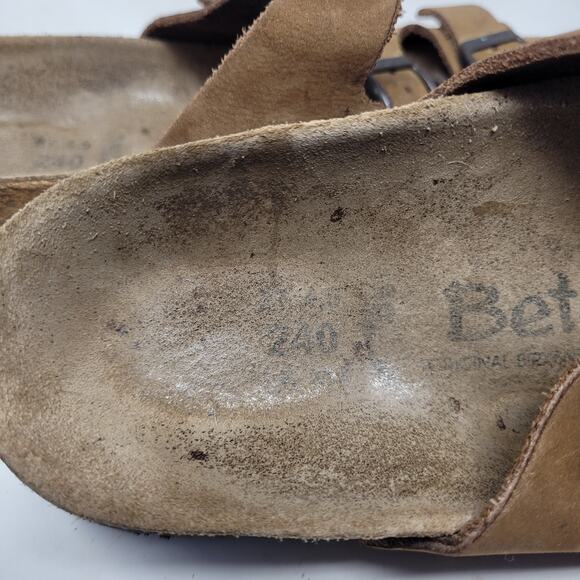 Birkenstock Betula Sandals Womens EU40 US6 Brown Nubuck Triple Straps Buckles - Picture 12 of 14